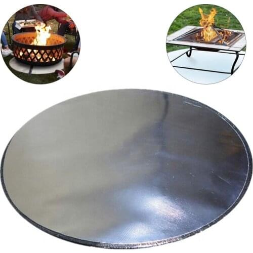 Fire Pad Deck Protector Fire Pit High Temp Mat Bonfires Lawn Patio Deck Defender Under Grill Mat BBQ Mat Heat Shield