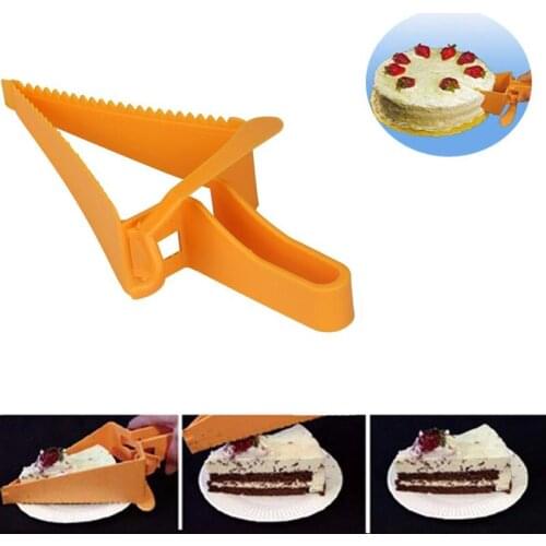 Creative Cake Cut Kitchen Utility Cake Cut Safety Plastic Shaped Knife Bread Slice Kitchen Gadget