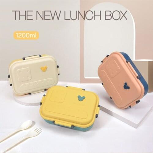 New Cheese Microwave Lunch Box Portable Healthy Bento Box Leakproof Food Container Japanese Style Kitchen Children School Kids