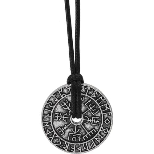 Men viking rune Necklace Nordic jewelry For Men Vegvisir Necklace with valknut gift bag