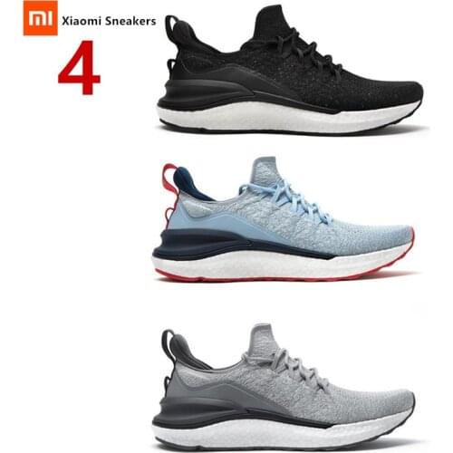 2020 New Xiaomi Mijia Sports Shoe Sneaker 4 Outdoor Men Running Walking Lightweight Breathable 4D Fly Woven Upper Washable