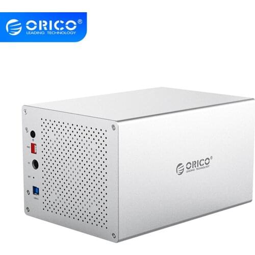 ORICO Honeycomb Series 3.5 inch 5 Bay Aluminum Alloy USB3.0 Hard Drive Enclosure with Raid,12V power adapter 5*10TB HDD Case