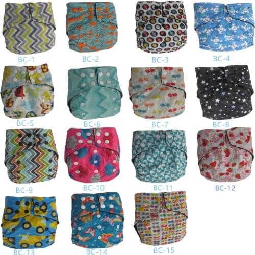 BEST BAMBOO CHARCOAL Washable Cloth Nappy Baby Diapers Washable Baby Pocket Nappy Cloth Reusable Diaper 15color can be choosen