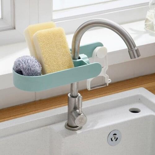 Sink Faucet Hanging Storage Rack Storage Rack Sponge Bathroom Kitchen Shelf Drain Pipe Dry Towel Storage Box