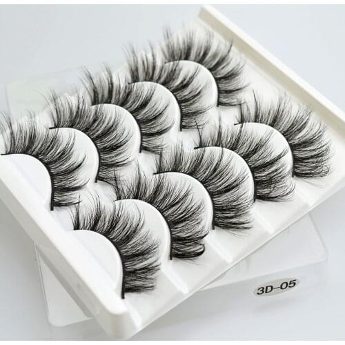 QSTY Mix 5pairs natural false eyelashes fake lashes long makeup 3d mink lashes eyelash extension mink eyelashes for beauty