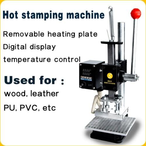 Hand-Held Leather hot foil Stamping Machine Copper mould stamp Wooden Paper LOGO Labeling Soldering Hot Pressing Branding Iron
