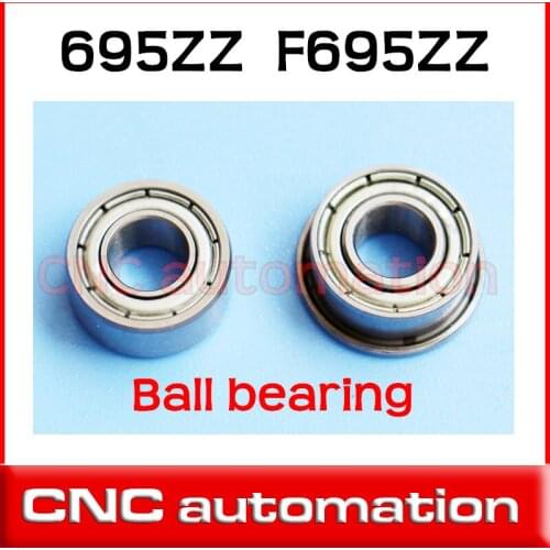 40pcs thin wall deep groove ball bearing 695ZZ 5*13*4 mm F695ZZ flanged flange bearing S695ZZ S695 stainless steel bearing