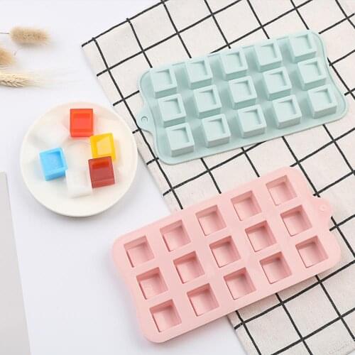 AILEHOPY Silicone Mold Cake decorating tools Chocolate Soap Baking Ice Tray Mould Coffee Chocolate Mold Non-stick Squre shape