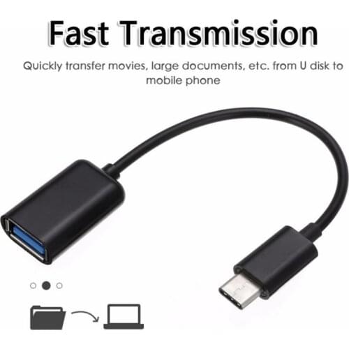 Universal USB C3.1 Glossy Type-C OTG Line Type C Male To USB Female TG Data Sync Converter Adapter Cable For IPhone IPad