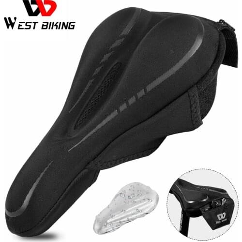 WEST BIKING Bicycle Saddle Cover with Pocket Waterproof Rain Cover Cycling Seat Soft Breathable MTB Road Bike Anti Slip Mat