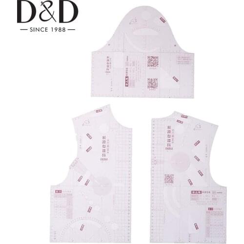 1:5Mini Clothing Design Ruler Clothing Drawing Template Clothing Ruler Pattern Making Measuring Ruler Fabric Tailor Sewing Tools