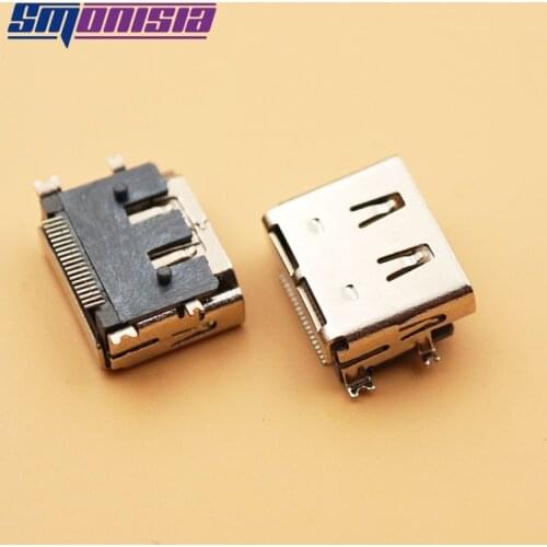 Smonisia 10PCS HDMI-compatible female Patch Connectors 19 PIN HD interface 4 fixed foot HDMI-compatible Socket