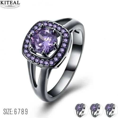KITEAL Lose Money Promotions! Gold color Knuckle Rings for women Zircon ring Black Gold Filled CZ men ring horloge