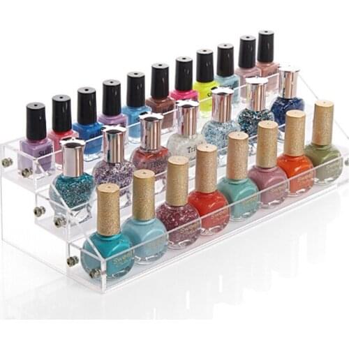 Acrylic cosmetics Nail enamel display box showing stand rack perfume mini bottle collection box holder storage rack