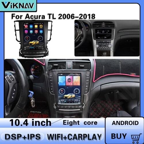 2 Din Vertical screen Car Radio for Honda Acura TL 2006-2018 Car stereo multimedia player Android GPS navigation head unit