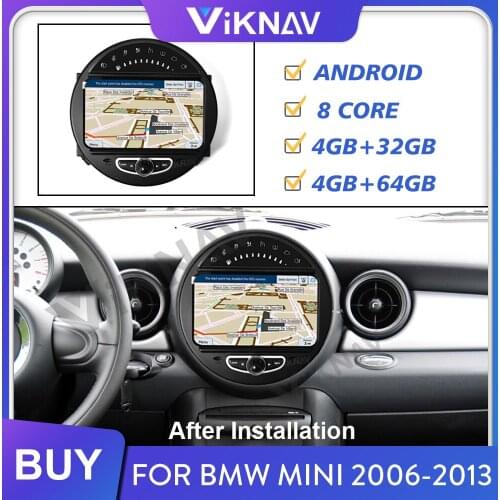 Car GPS navigation multimedia player radio for BMW Mini 2006-2013 auto video player stereo tape recorder 8 core android 10