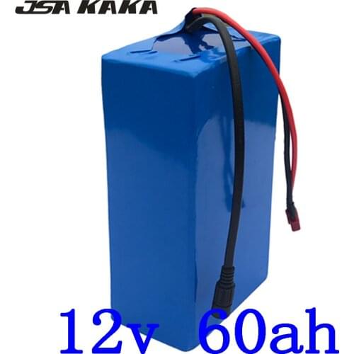 Free customs fee 350W 12V 60AH Lithium-ion battery 12V 60000MAH Lithium battery for 12V 3S ebike Battery with 12.6V 5A charger