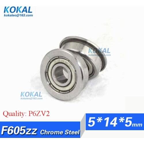 [CMF605ZZ-P6]Free Shipping 10pcs high quality chrome steel Gcr15 ball flange bearing F605ZZ DDLF-1450HH 5*14*16*5*1 mm
