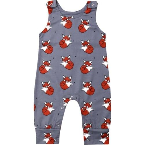 Baby Romper 2019 Autumn Newborn Toddler Baby Boy Girl Sleeveless Cartoon Romper Jumpsuit Outfits Sunsuit