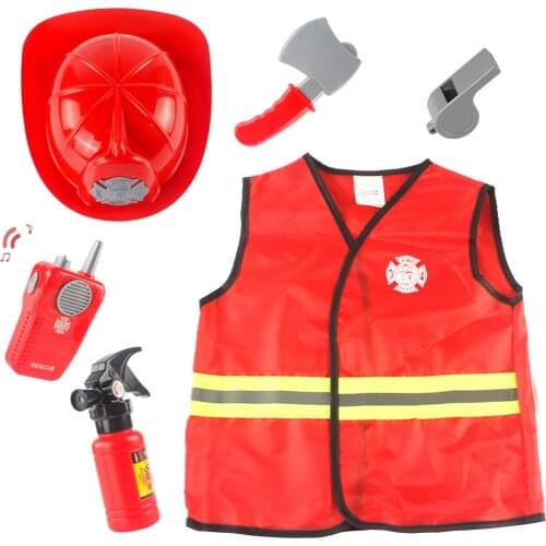 Children Firefighter Role Play Comfortable Fireman Costume