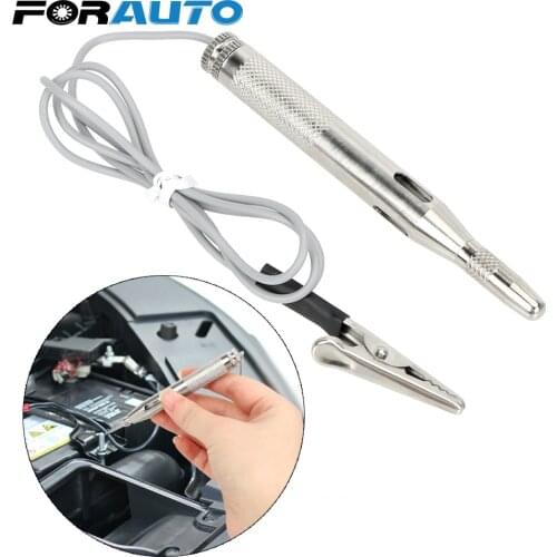 FORAUTO 6V-24V Probe Light System Test Probe Lamp Auto Light Lamp Detector Copper Voltage Test Pen Car Circuit Tester
