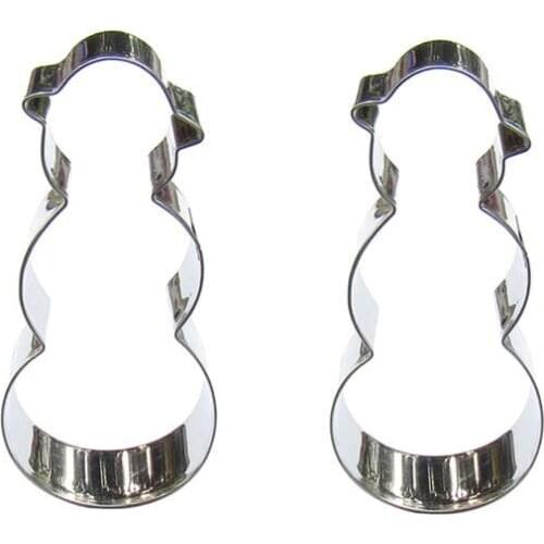 Snowman shape 2 piece biscuit cutting molds, baking tools, cake decorating soft candy tools