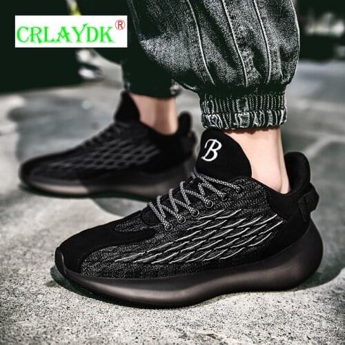 CRLAYDK 2021 Men Running Shoes Non Slip Walking Ankle Tennis Breathable Fashion Sneakers Sports Boys Scales Design Basket Homme