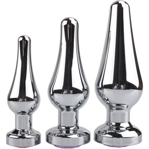 Metal Big Anal Plug Vaginal Anal Expander Butt Plug Dildo G-Spot Stimulation Pull Beads Erotic Anal Sex Toys For Men Woman Adult