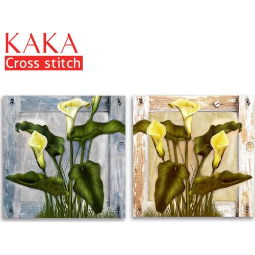 Cross stitch kits,Embroidery needlework sets with printed pattern,11CT-canvas for Home Decor Painting,Flowers Full NCKF091