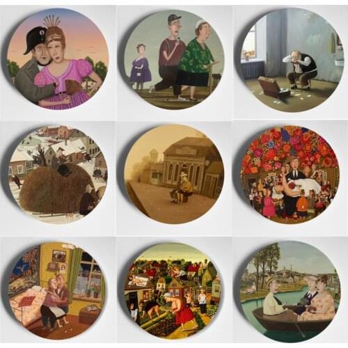 Valentin Gubarev Wall Decorative Background Art Plate Handmade Ceramic Wall Plate High-Quality Beautiful Europe Decorative Plate