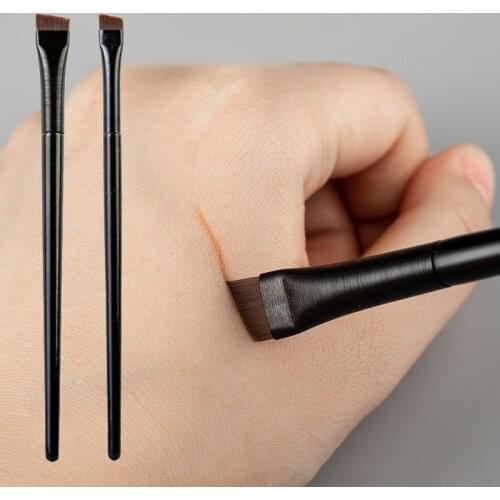 New 2pcs/set Brow Contour Brush Eyebrow Eyeliner Brush Portable Small Angled Eyebrow Liner Brush Women Makeup Cosmetic Tools