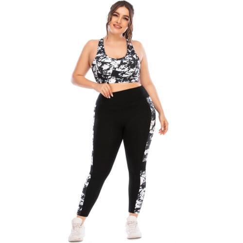 New Women Gym Yoga Suit Sportswear Sportsuits Sport Running Sets Plus Size For Female Big Large Tracksuit Tacking Wear
