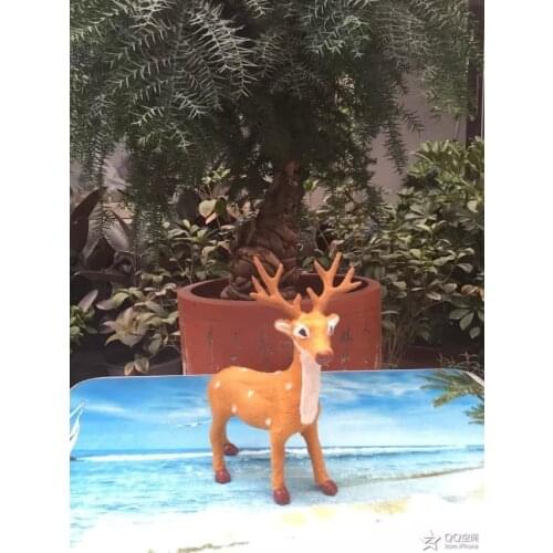About 20x16 cm simulation deer hard model home decoration Christmas gift h1166