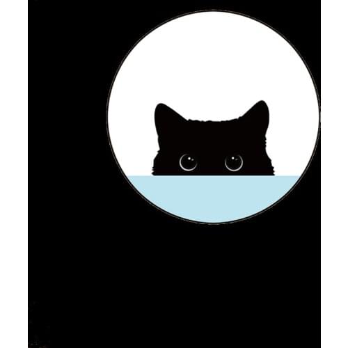 Animals Mysterious black cat Patch Iron On Transfers For Clothes Patches Thermo Stickers Heat Transfer Badge Applique