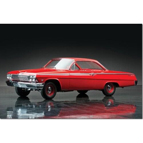 1962 Chevrolet Bel Air Sport Coupe Wall Art Posters HD Picture Print Modern Canvas Paintings Wall Picture for Living Room Decor