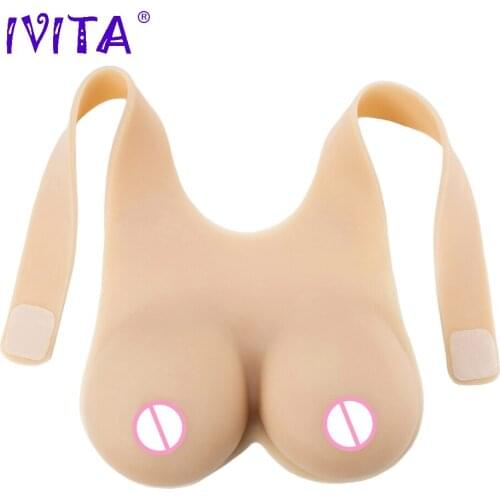 IVITA 3200g Realistic Silicone Breast Forms Artificial Fake Boobs for Crossdresser Transgender Enhancer DragQueen Shemale Pechos