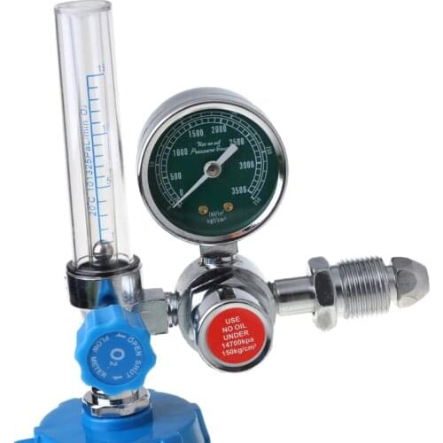 Oxygen Pressure Regulator O2 Pressure Reducer Gauge Meter Flow Gauge