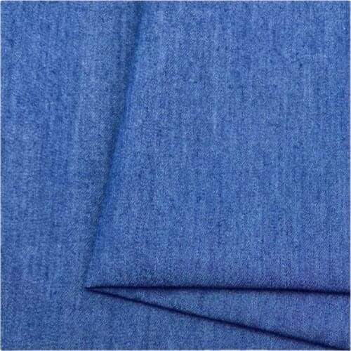 Width 57'' Solid Color Comfortable Soft Thin Tencel Denim Fabric By The Half Yard For Dress Pants Shirt Material