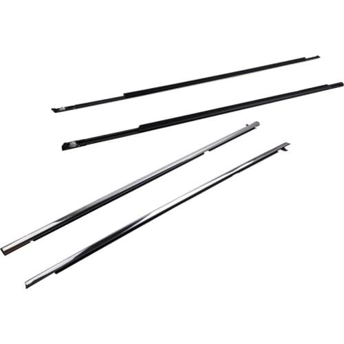 4Pcs Weather Strip Window Moulding Seal Belt For Honda Accord 2003-07 W/ Chrome Trim