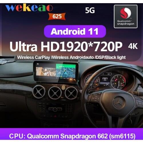 Wekeao Android 11 Car Radio For Mercedes Benz B-Class 246 W246 2011-2014 NTG4.5 audio Multimedia Dvd navigation GPS 12.3"