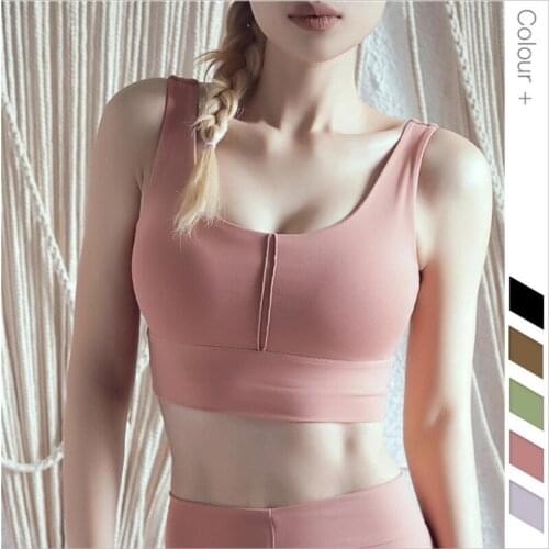 2019 Girls sexy sport top seamless yoga gym fitness training bras for women shockproof brassiere ladies outfit running crop top