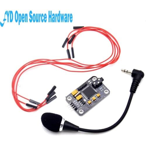 1set Voice Recognition Module Microphone Wire Speech Recognition Voice Control Board For Arduino Compatible
