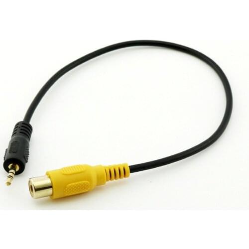 1x Car Backup Camera RCA Female Jack to 2.5mm Male Plug GPS AV-in GPS AV IN Adapter Converter Cable 30cm/1ft