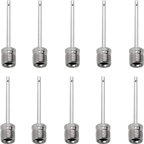 10Pcs Stainless Steel Ball Needles with Side Holes Suitable for Various Ball Pump Needles (Silver)