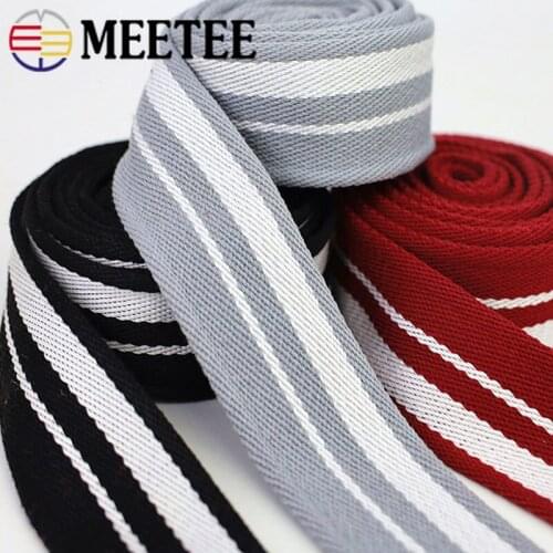 2Meters 2mm Thick 50mm Polyester Cotton Webbing Canvas Ribbon for Strap Belts Tape Bag Backpack DIY Sewing Biasband Accessories