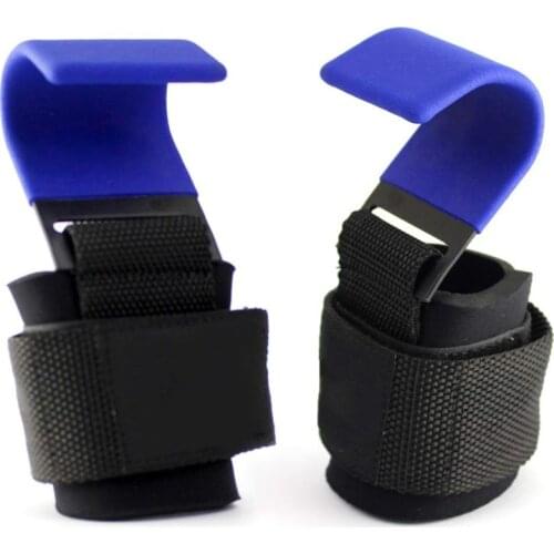 2 PCS Weight Lifting Hooks Hand-Bar Wrist Straps Gym Fitness Hook Strap Training Pull-Ups Gloves