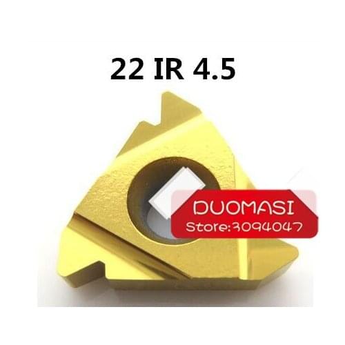 22 IR 4.5 ISO ,INTERNAL threaded turning Insert,Coating General Type partial profile 60 degree Cutting Steel,PITCH 4.5