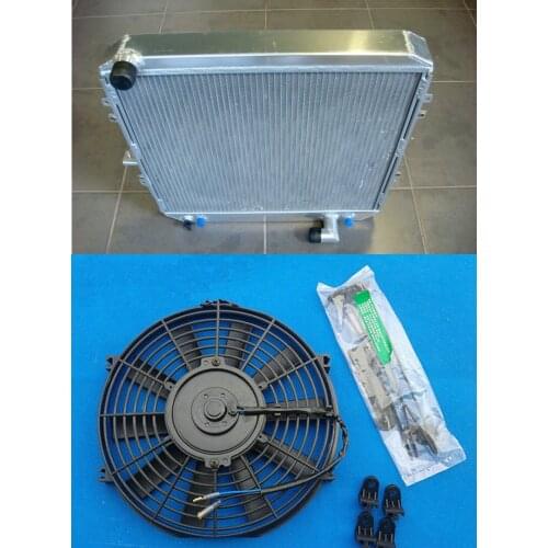 Aluminum Radiator & 16" Fan for TOYOTA SURF HILUX 2.4/2.0 LN130 AT/MT LOW PRICE