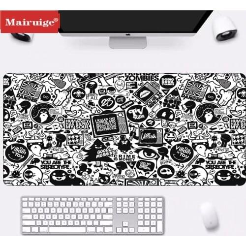 Black and White Puzzle Mouse Pad Desktop Pad Suitable for Keyboard Pad Computer Game Console Mouse Pad XxL Cs Non-slip Mouse Pad