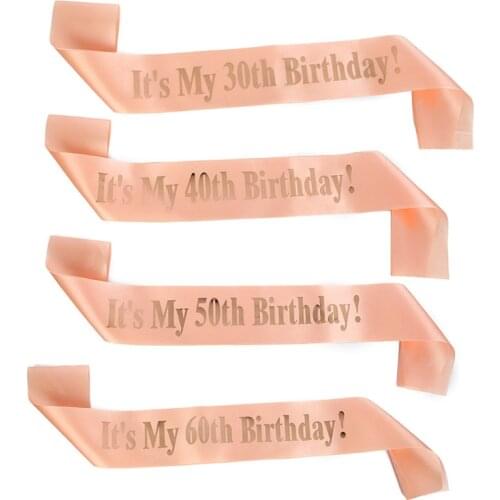 Chicinlife its my 16th 18th 21st 30th 40th 50th 60th Birthday Sash Adult Happy Birthday Party Decoration Party Sash Supplies